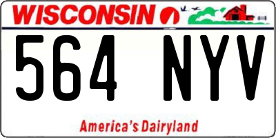 WI license plate 564NYV
