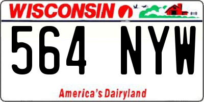 WI license plate 564NYW