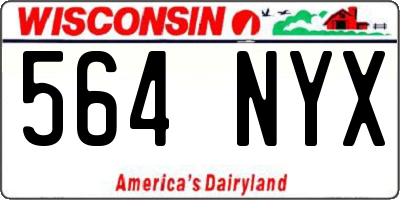 WI license plate 564NYX
