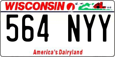 WI license plate 564NYY