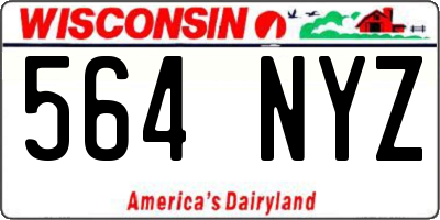 WI license plate 564NYZ