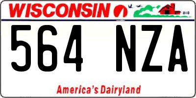 WI license plate 564NZA
