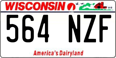 WI license plate 564NZF