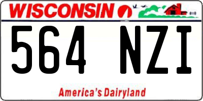 WI license plate 564NZI