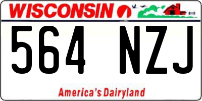 WI license plate 564NZJ