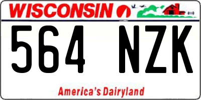 WI license plate 564NZK