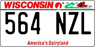 WI license plate 564NZL