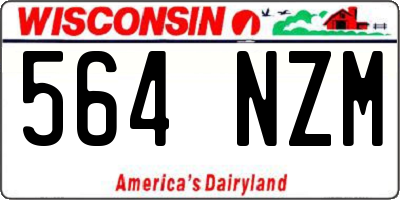WI license plate 564NZM