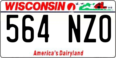 WI license plate 564NZO