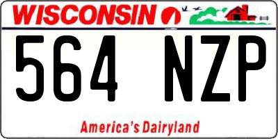 WI license plate 564NZP