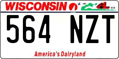 WI license plate 564NZT