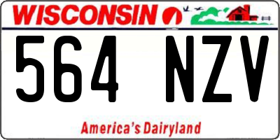 WI license plate 564NZV