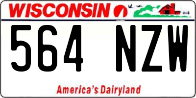 WI license plate 564NZW