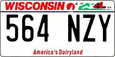 WI license plate 564NZY