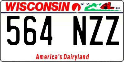 WI license plate 564NZZ