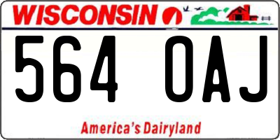 WI license plate 564OAJ