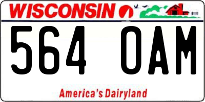 WI license plate 564OAM