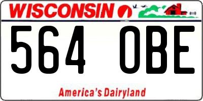 WI license plate 564OBE
