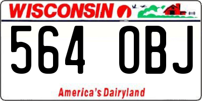 WI license plate 564OBJ