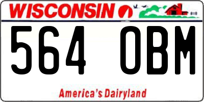 WI license plate 564OBM