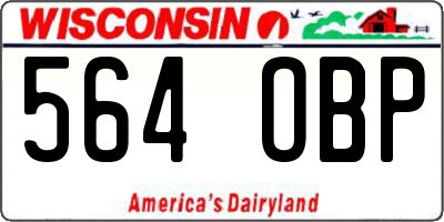 WI license plate 564OBP