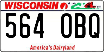 WI license plate 564OBQ