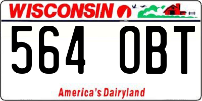 WI license plate 564OBT