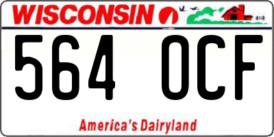 WI license plate 564OCF