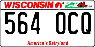 WI license plate 564OCQ