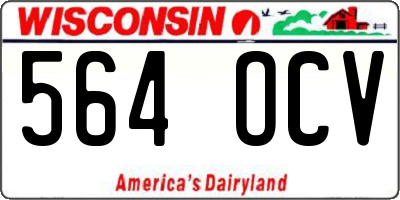 WI license plate 564OCV