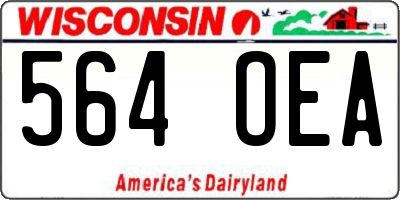 WI license plate 564OEA