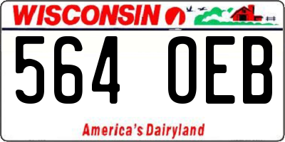WI license plate 564OEB