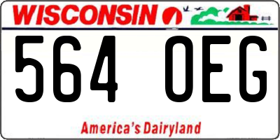 WI license plate 564OEG