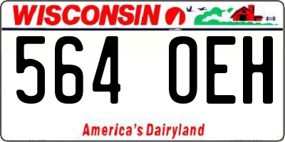 WI license plate 564OEH