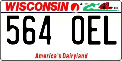 WI license plate 564OEL