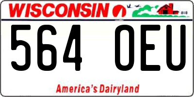 WI license plate 564OEU