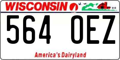 WI license plate 564OEZ