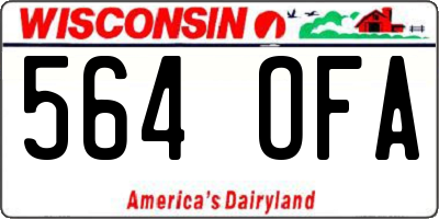 WI license plate 564OFA