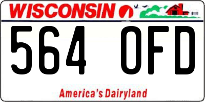 WI license plate 564OFD
