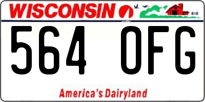 WI license plate 564OFG