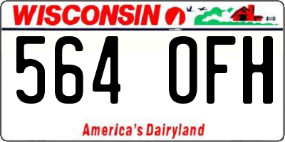 WI license plate 564OFH