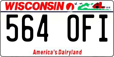 WI license plate 564OFI