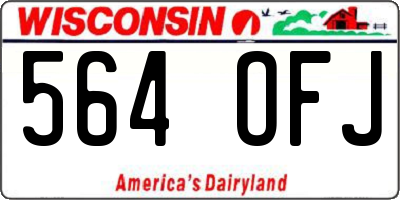 WI license plate 564OFJ