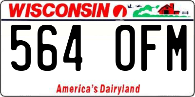 WI license plate 564OFM