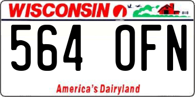 WI license plate 564OFN