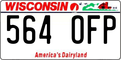 WI license plate 564OFP