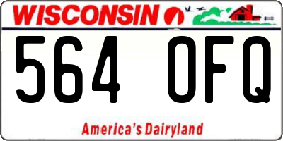 WI license plate 564OFQ