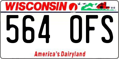 WI license plate 564OFS