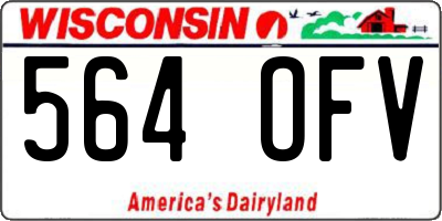 WI license plate 564OFV