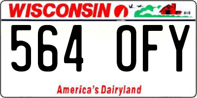 WI license plate 564OFY